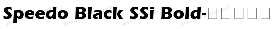 Speedo Black SSi Bold字体转换